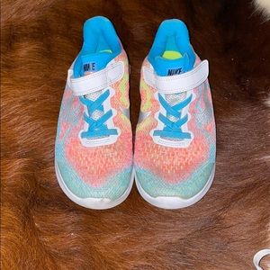 Girl blue and pink Nikes
